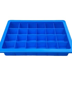zxc加厚塑料蓝色24格箱内格65*65二十四格物料分类盒零件螺丝收纳