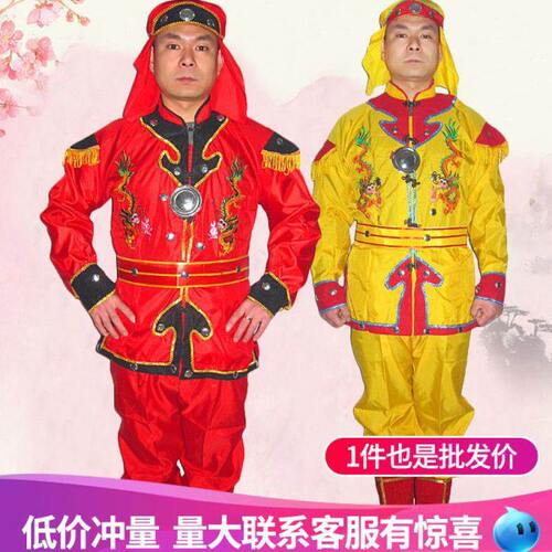 锣鼓服舞龙舞狮衣服男女秧歌衣打鼓服装绣龙打鼓衣耍龙服装打鼓服