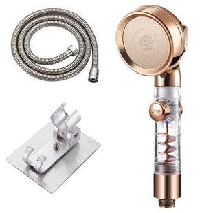 花洒手持风扇翻盖螺旋桨淋浴喷头家用双重涡轮增压过滤淋浴花洒头