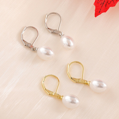法式简约珍珠耳环1424