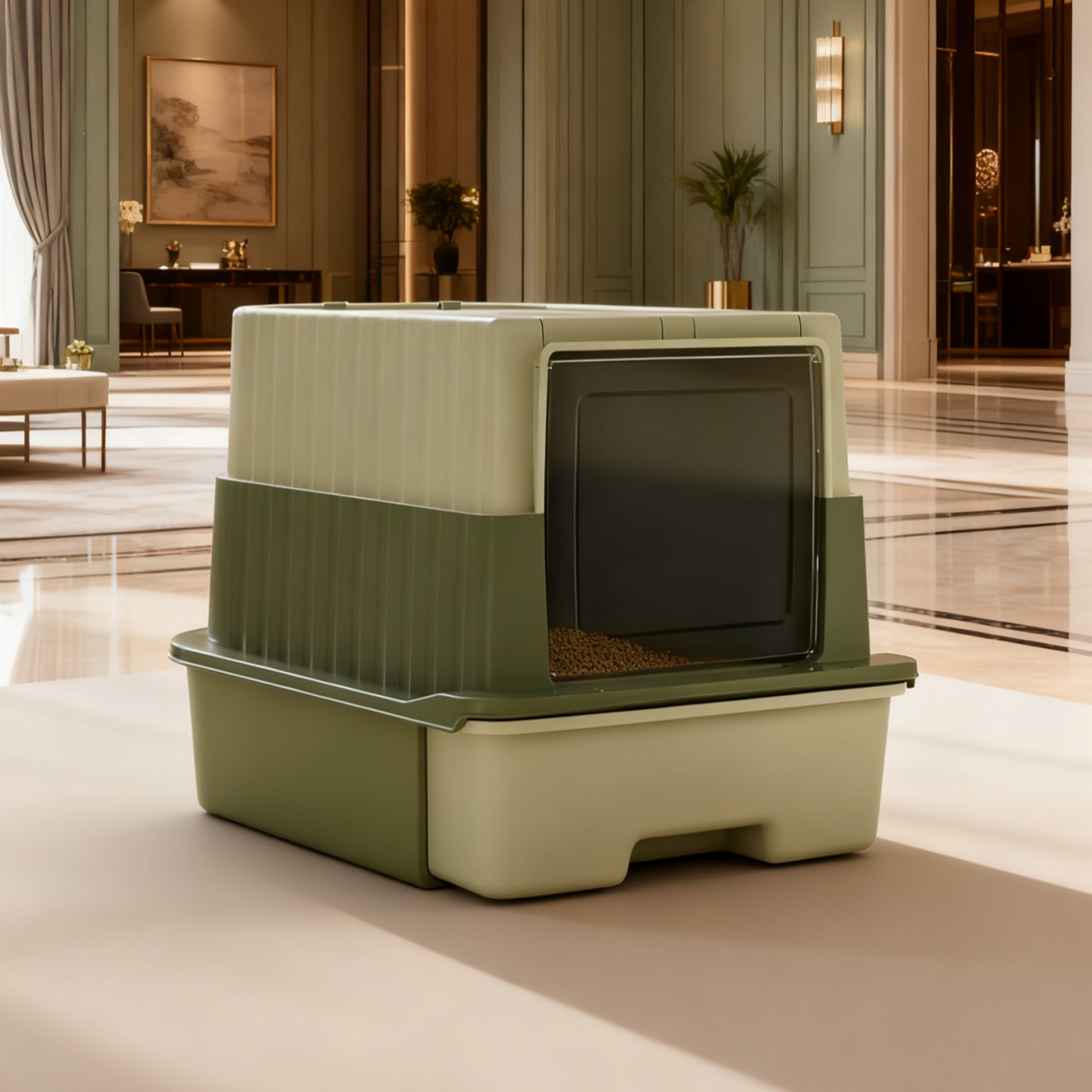 抽屉式除臭猫砂盆隔臭易洁猫厕所