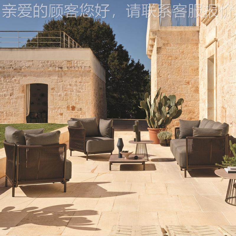 阳547制户外沙闲发庭定院休室外PE藤绳编沙发防水防晒台花园户外,住宅家具,户外沙发,淘宝优惠券,粉丝福利购,淘宝优惠卷