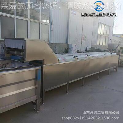 厂家供应鸡续爪杀鸭掌漂烫机 杏机鲍菇PXM连式漂烫 酱菜类巴氏菌