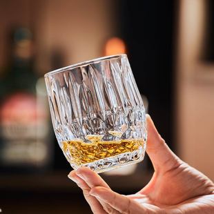 威士忌酒杯洋酒杯家用复古雕花玻璃啤酒杯水杯烈酒杯子套装 调酒杯