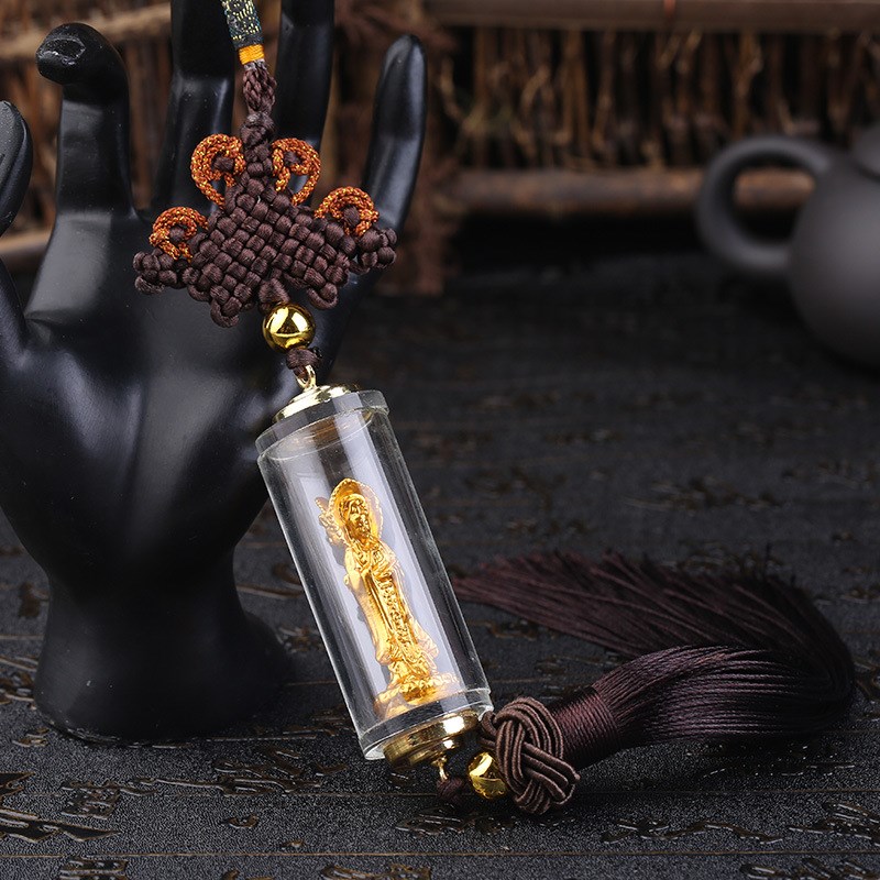 观音汽车挂件佛像饰品车内吊饰后视镜挂饰车载摆件出入平安男女士