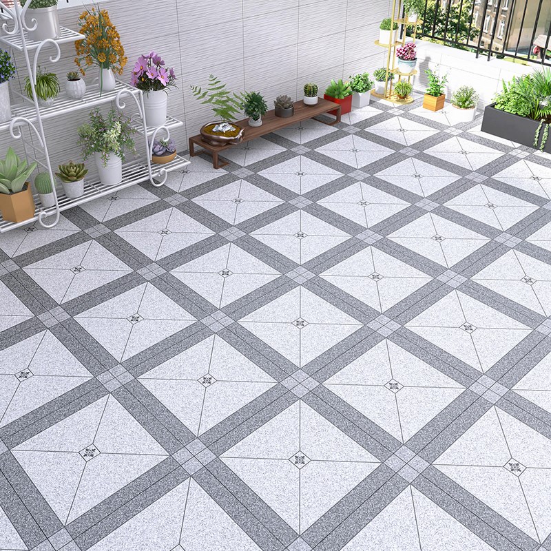 户外院子地铺石瓷砖拼花600X600D花园庭院露台阳台防滑地砖仿古砖