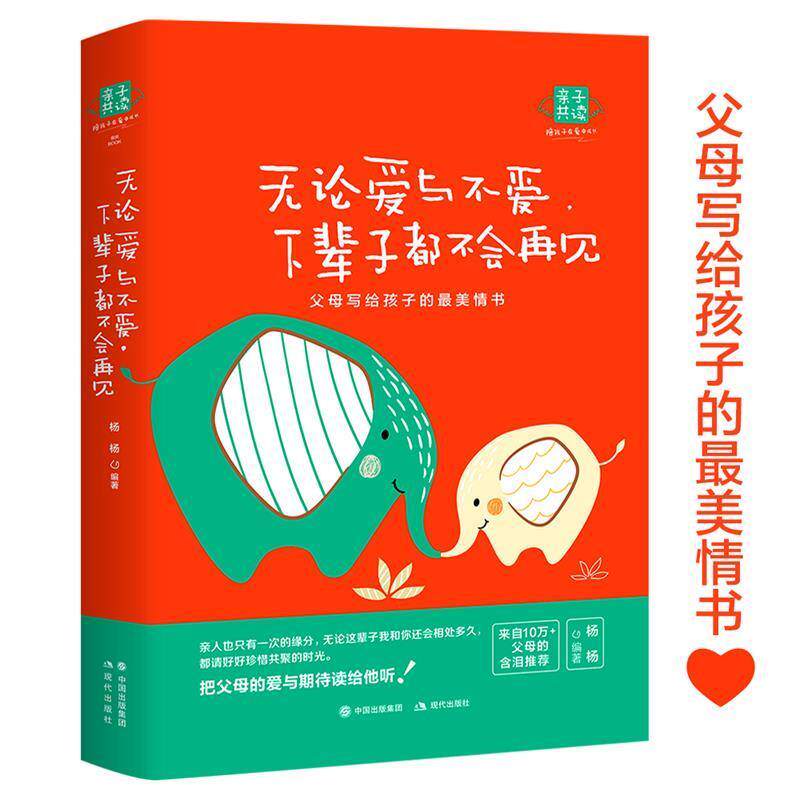 【正版书籍】 无论爱与不爱，下辈子，都不会再见 杨杨 覃卓颖 现代出版社