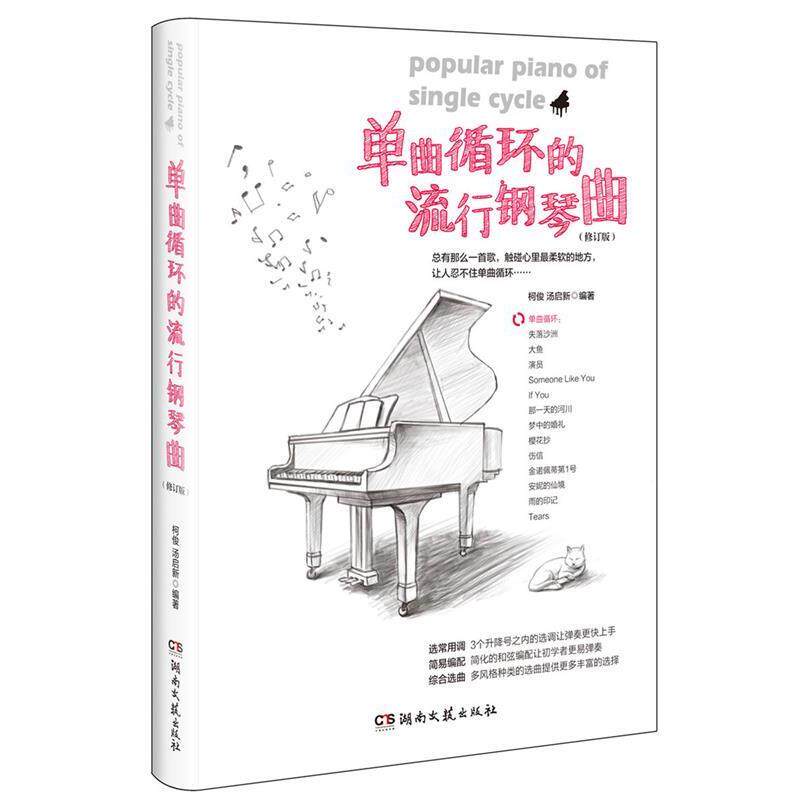 【正版书籍】 单曲循环的流行钢琴曲 柯俊,汤启新 湖南文艺出版社