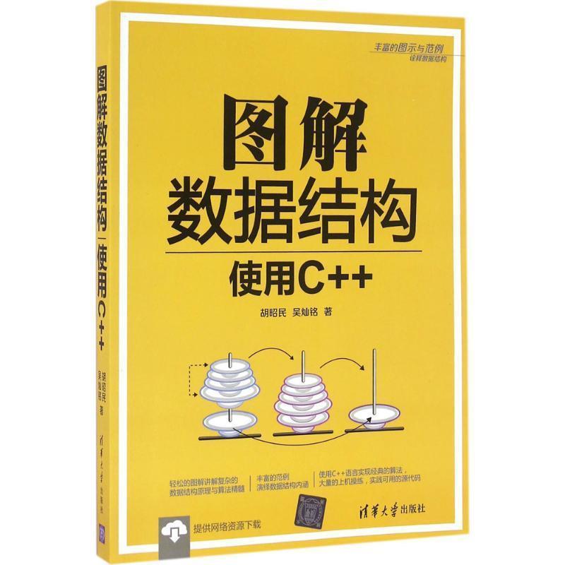 【正版书籍】 图解数据结构:使用C++ 胡昭民,吴灿铭 著 清华大学出版社