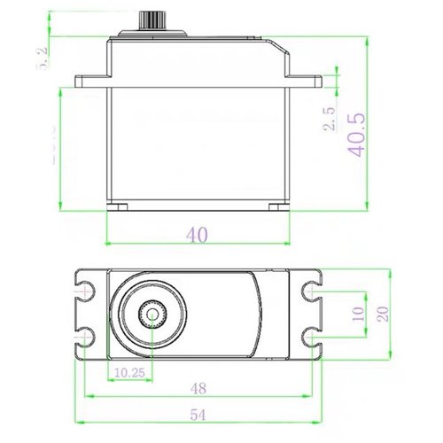 爆款GX功勋大扭力金属齿数字40KG舵机 适合1:8/1:10攀爬车 大脚车