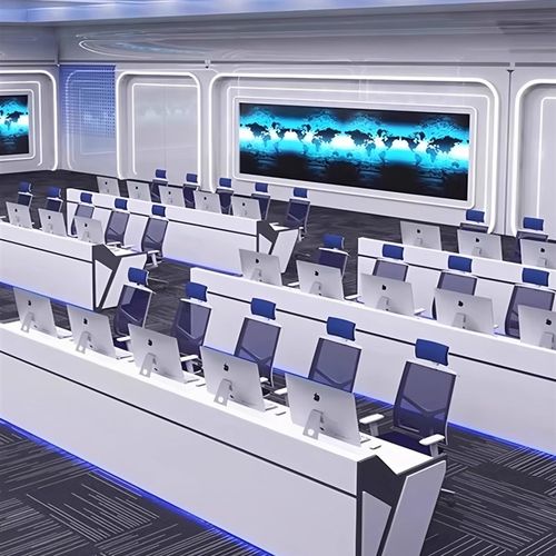 定制多媒体公安消防交通指挥中心调节台彩绘监控室操作控制台