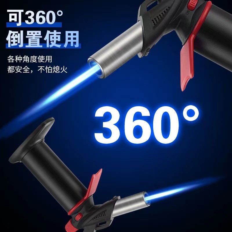 防风直冲充气打火机电子高温焊枪喷枪艾灸点火器枪点雪茄烧烤点碳
