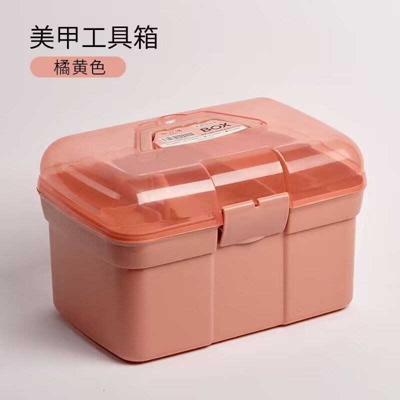美甲工具箱大容量可放光疗机指甲油胶手提式多层收纳盒美甲师专用