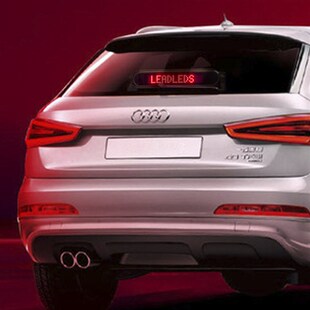 LED单红模块车载汽车英文俄文条屏 遥控广告汽车LED条屏多国语言