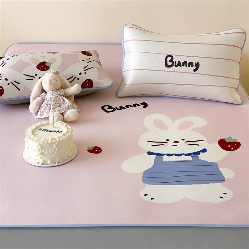 卡通儿童夏季A类冰丝席三件套可爱印花凉感可折叠软席加厚空调席,床上用品,冰丝席,淘宝优惠券,粉丝福利购,淘宝优惠卷