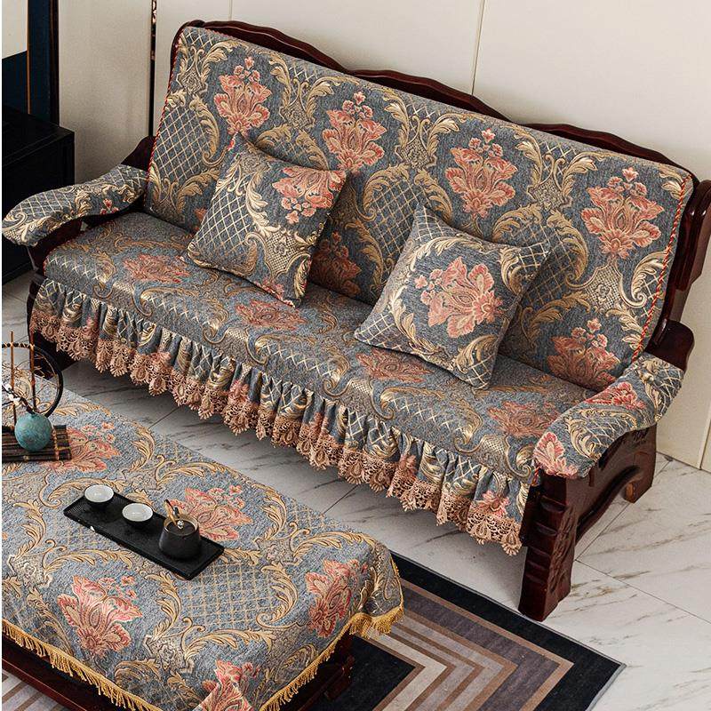 实木沙发垫带靠背连体新中式红木沙发坐垫木质椅垫子高密度海绵垫