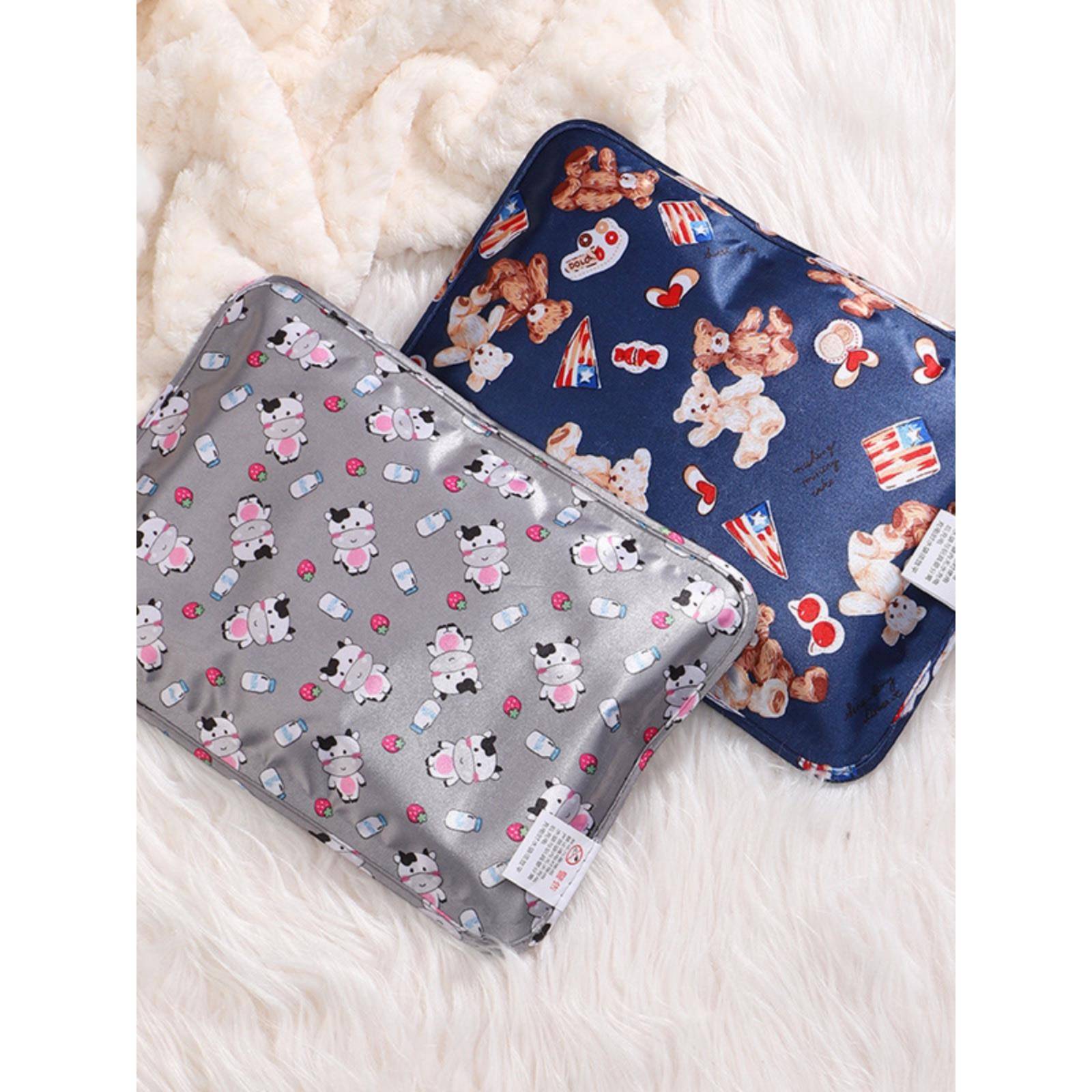 充电热水袋防爆暖水袋学生冬季电暖手宝丝光绒布暖宝宝暖宫宝热宝