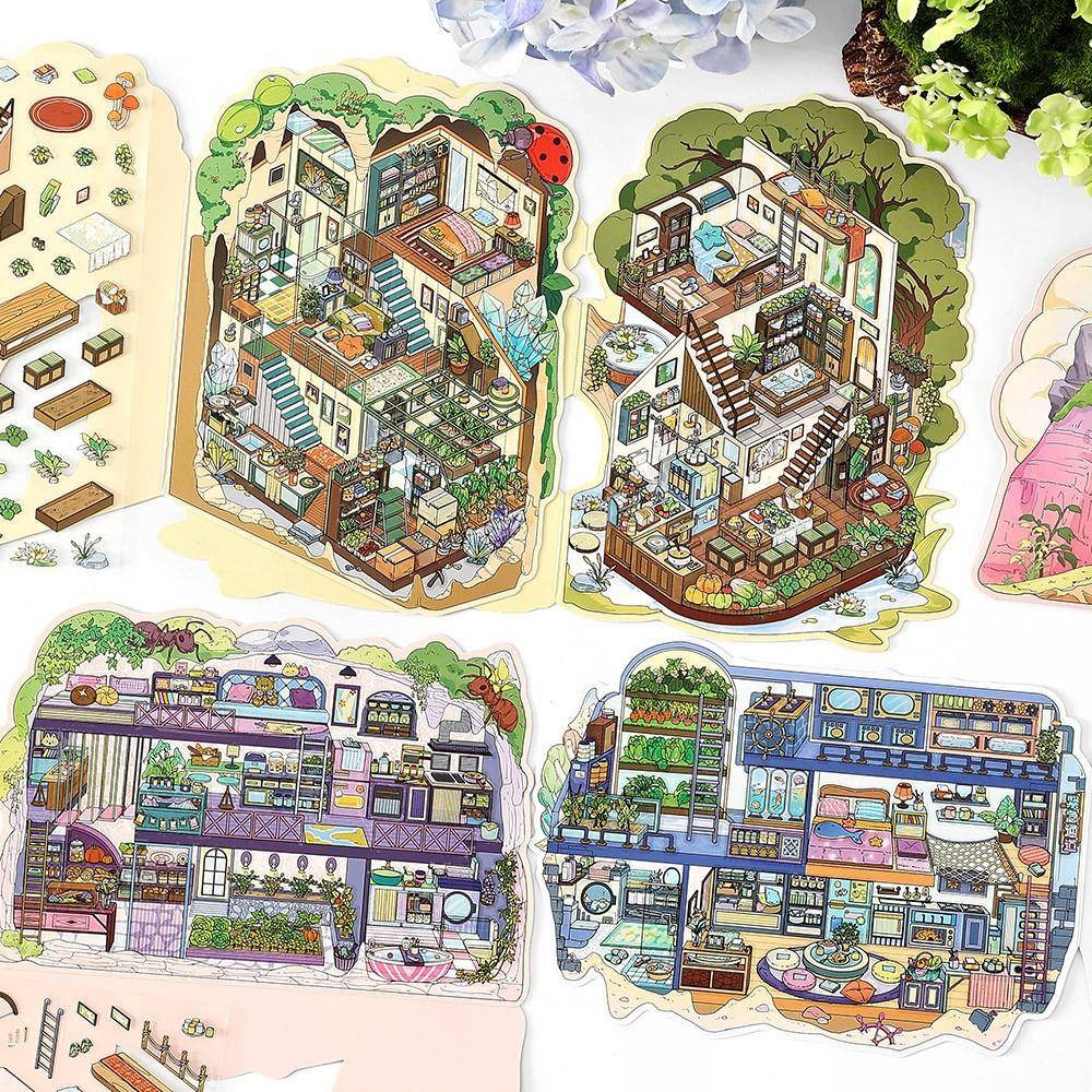 infeelme 我的小屋第七弹造景贴纸 创意微缩立体趣味手工diy贴纸
