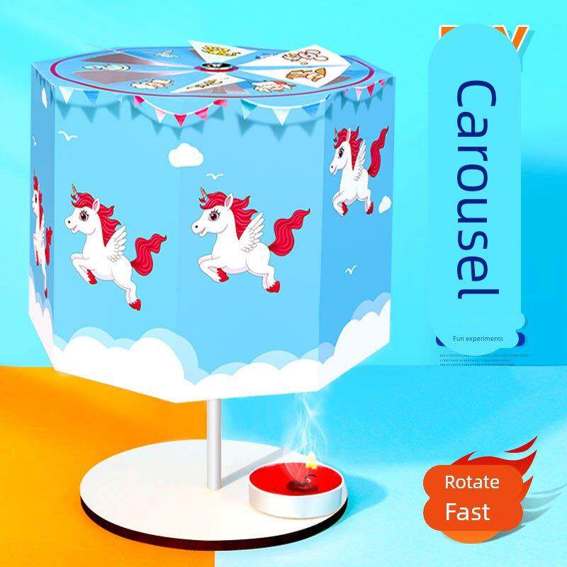 科技小制作学生儿童diy走马灯热气流物理教学材料科学小实验套装