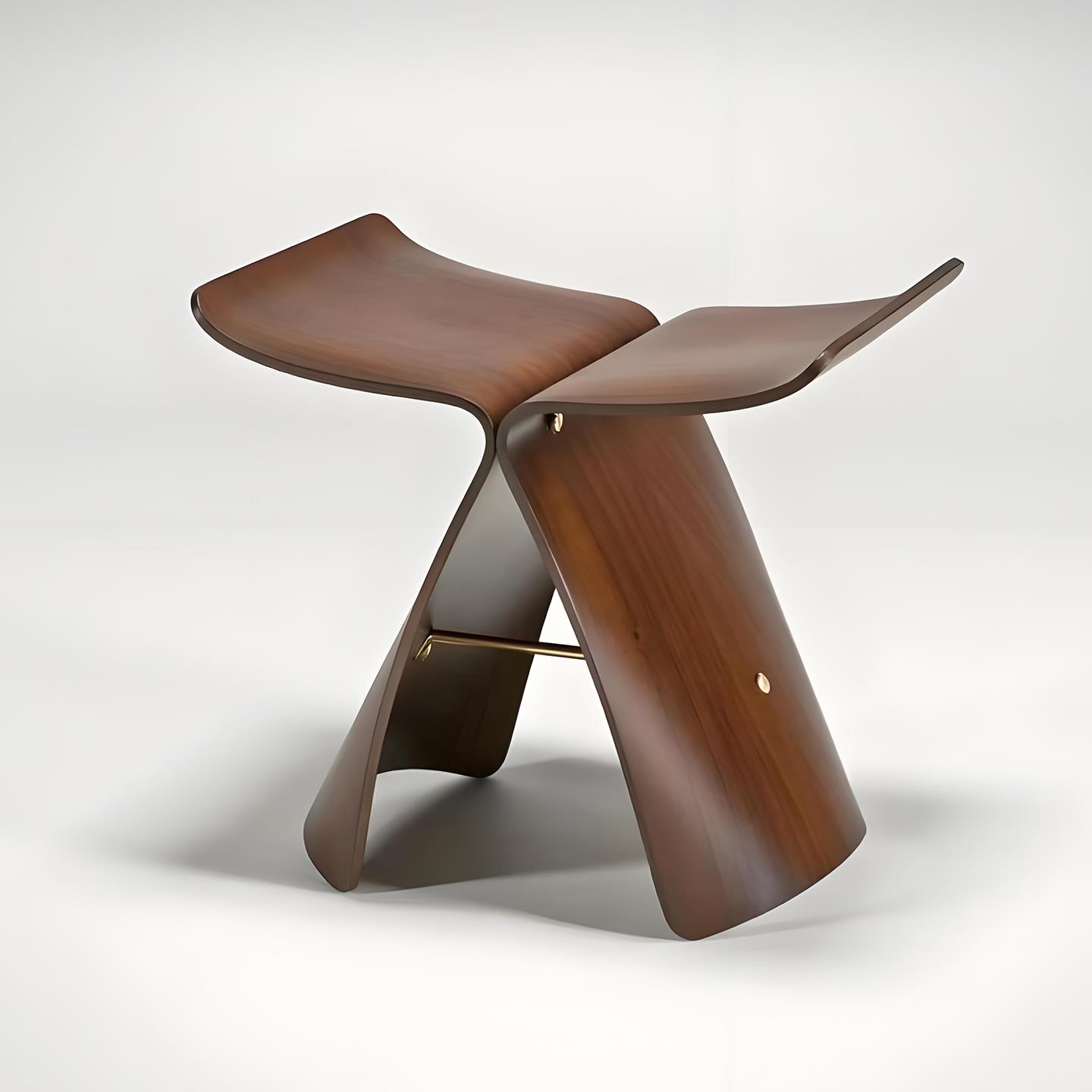 丹麦蝴蝶凳换鞋凳个性简约北欧装饰椅子创意Butterfly Stool矮凳