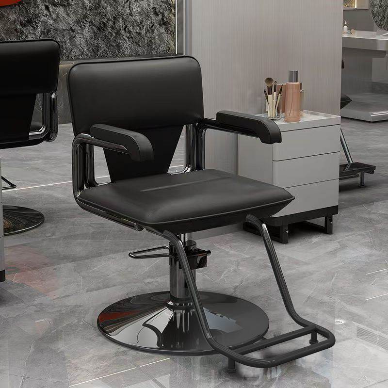理髲店椅子不锈钢发廊专用剪发椅升降旋转美发椅高端网红染烫座椅