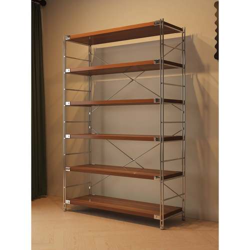 日式置物架落地客厅收纳架厨房阳台储物架家用光轴书架展示小货架