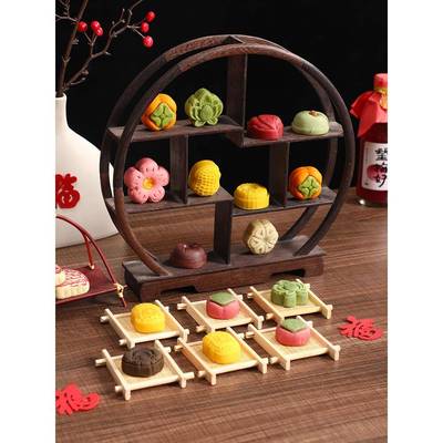 订婚摆台布置装饰中式糕点架摆件摆盘结婚喜饼点心架子甜品台全套