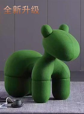 网红小马椅大型客厅落地摆件装饰创意动物坐凳乔迁新居礼物设计师