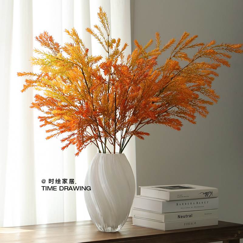 千层金黄金柳假花干树枝仿真花家居客厅摆设秋色民宿装饰花艺花材