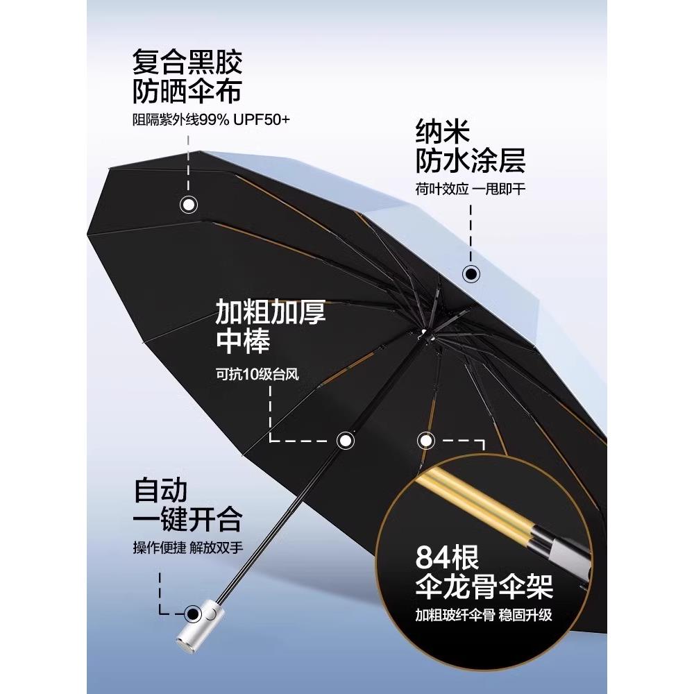 全自动雨伞男女晴雨两用加大加厚加固学生儿童便携车载折叠遮阳伞