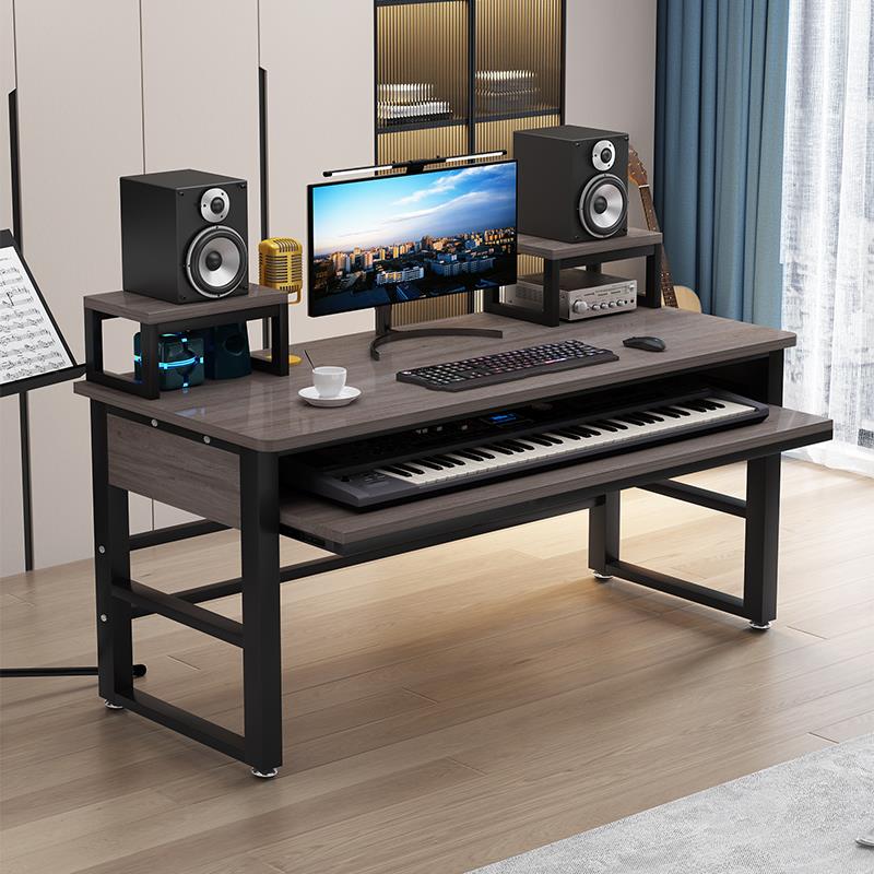 电子琴桌简约现代编曲桌工作台家用琴架琴桌电子琴音乐调音录音棚