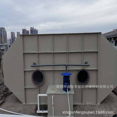 PP卧式喷淋塔废气处理环保设备净化塔除尘酸雾脱硫水淋塔洗涤塔