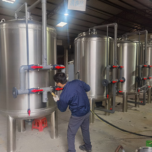 304不锈钢机械过滤器多介质石英砂除氟除铁锰过滤罐河水中水处理