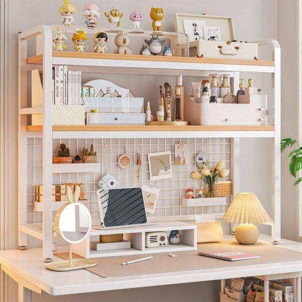 新款洞洞板桌面置物架桌上多层书架学生宿舍书桌公桌收纳盒挂架,收纳整理,书桌收纳置物架,淘宝优惠券,粉丝福利购,淘宝优惠卷