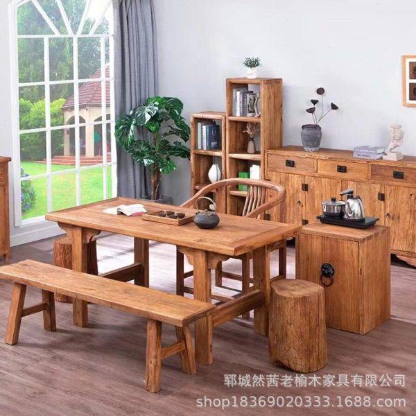 新款老榆木茶桌家居客厅待客茶台老门板喝茶桌实木公桌椅阳台桌,商业/办公家具,茶台/茶桌,淘宝优惠券,粉丝福利购,淘宝优惠卷