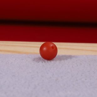 毕业级保山南红单珠6mm散珠柿子红满肉顶珠保山水库旁滴水洞料