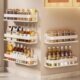 白色厨房置物架免打孔壁挂调料架调味料墙上调味品挂架家用收纳架