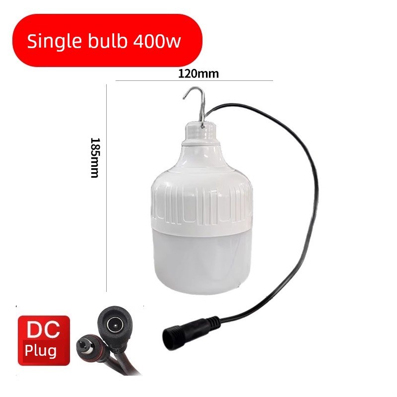 太阳能单灯泡6VLED灯泡太阳能发电系统DC插头5521头灯泡