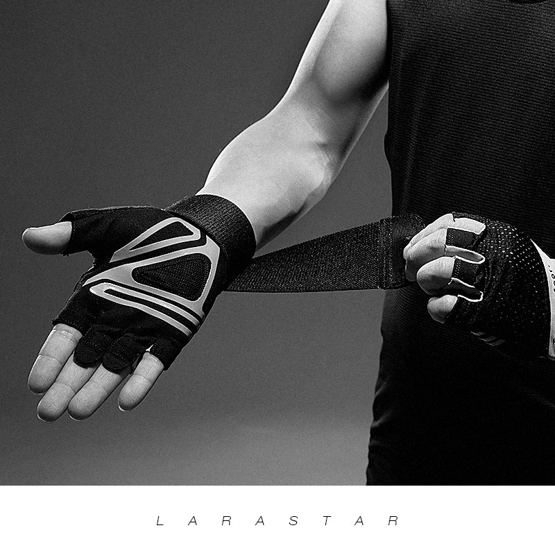 劳拉之星LS0757健身运动手套单车器械训练杠哑铃防滑护手半指透气
