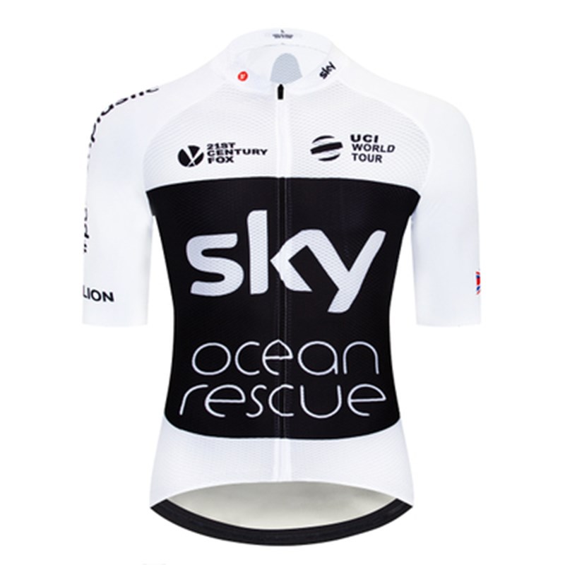 拯救海洋Y天空环法车队山地车自行车衫 排汗男女骑行服贴身户外