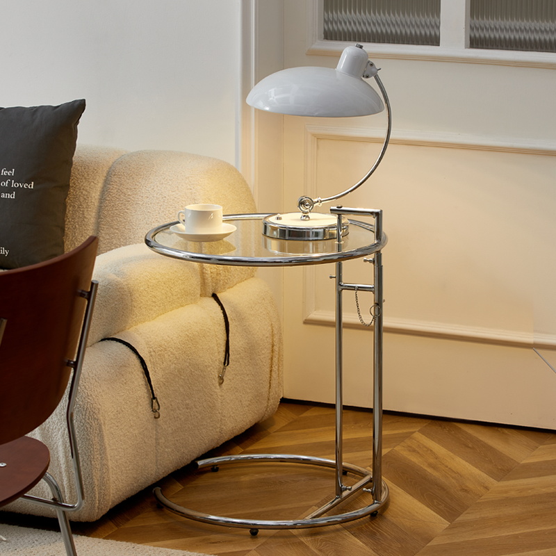 中古风沙发角几透明小边几客厅阳台小茶几卧室床头柜