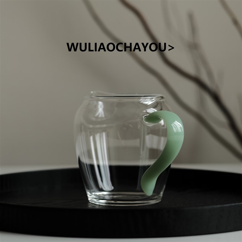 无聊茶友 公道杯玻璃高级加厚透明彩色把手特色鹰嘴喝茶分茶器