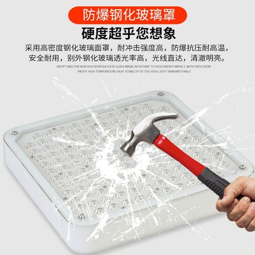 LED防爆灯加油站罩棚灯仓库化工厂中石化加气站吸顶式100W应急灯