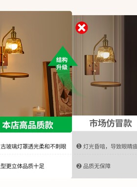中古风侘寂壁灯书房客厅玄关卧室床头卫生间过道民宿背景灯具J535