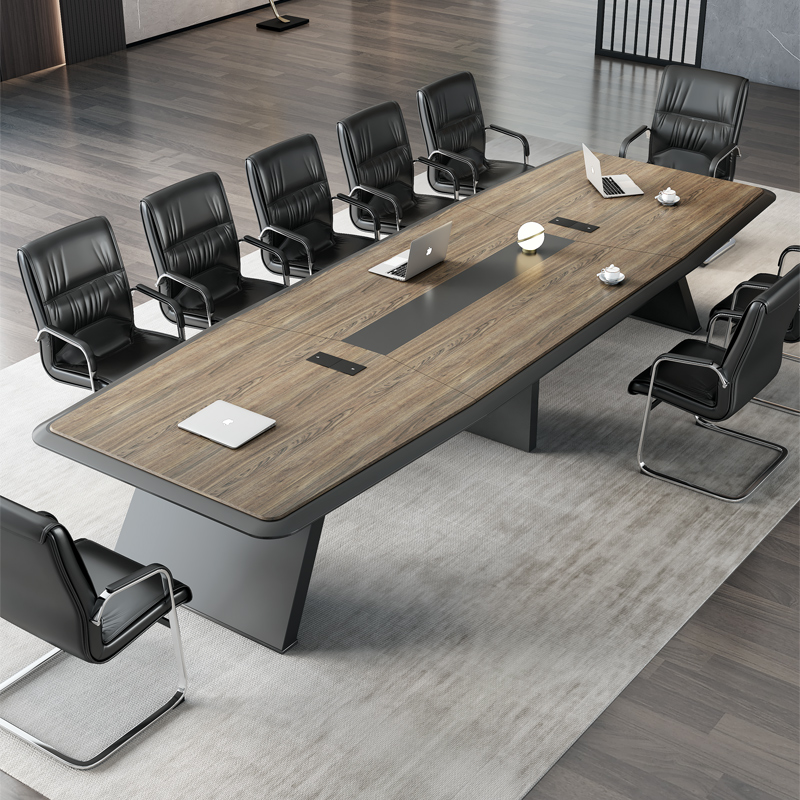 会议桌椅组合简约现代洽谈桌子大小型工作室loft办公室会议桌长桌