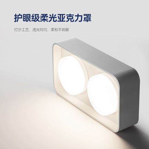 麦丹妮全光谱明装双头筒灯客厅卧室防眩护眼斗胆灯现代极简无主灯