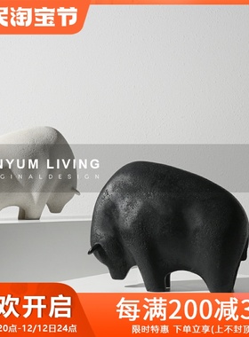 简约现代创意艺术抽象动物摆件样板G房间家居软装商品玄关柜摆设