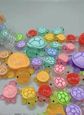 迷你彩色夜光荧光鼻噶树脂小乌龟创意摆件
