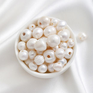 天然淡水珍珠巴洛克螺纹大孔散珠diy手工串手链项链饰品材料配件