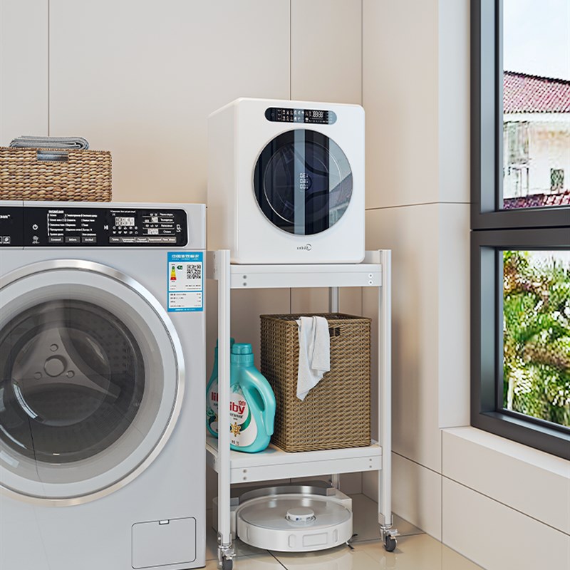 迷你小型洗衣机置物架内衣脏衣篓储物架阳台浴室扫地机器人收纳架